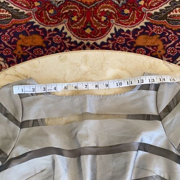 Muse Grey Organza Low Back Party Dress - Picture 10 of 15